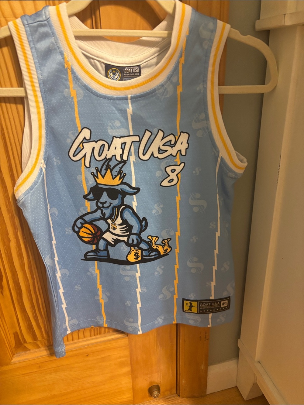 GOAT USA Boys' Light Blue Basketball Tank Top